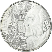 France, 10 Euro, 2020, Jacques Chirac, AU(50-53), Silver