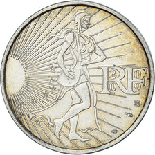 France, 10 Euro, 2009, Semeuse, AU(50-53), Silver