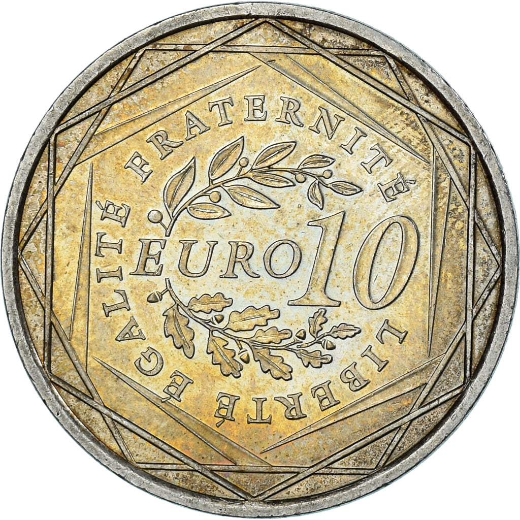 France, 10 Euro, 2009, Semeuse, AU(50-53), Silver