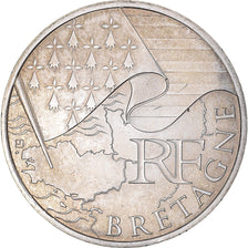 France, 10 Euro, 2010, Bretagne, AU(55-58), Silver