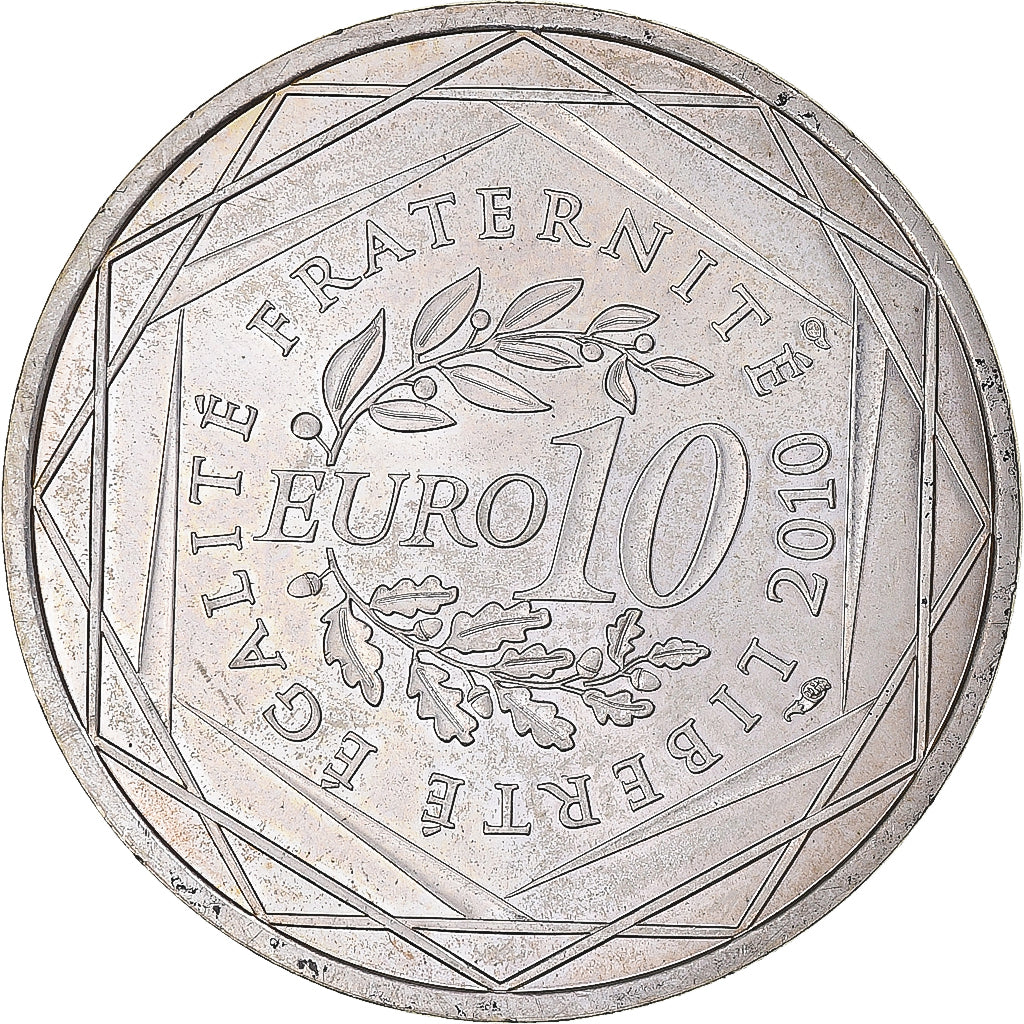 France, 10 Euro, 2010, Pays De La Loire, MS(60-62), Silver