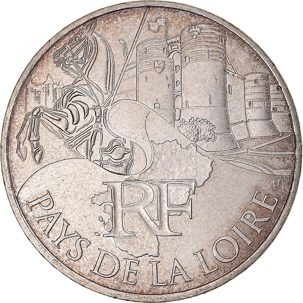 France, 10 Euro, 2011, Pays De La Loire, SUP, Argent