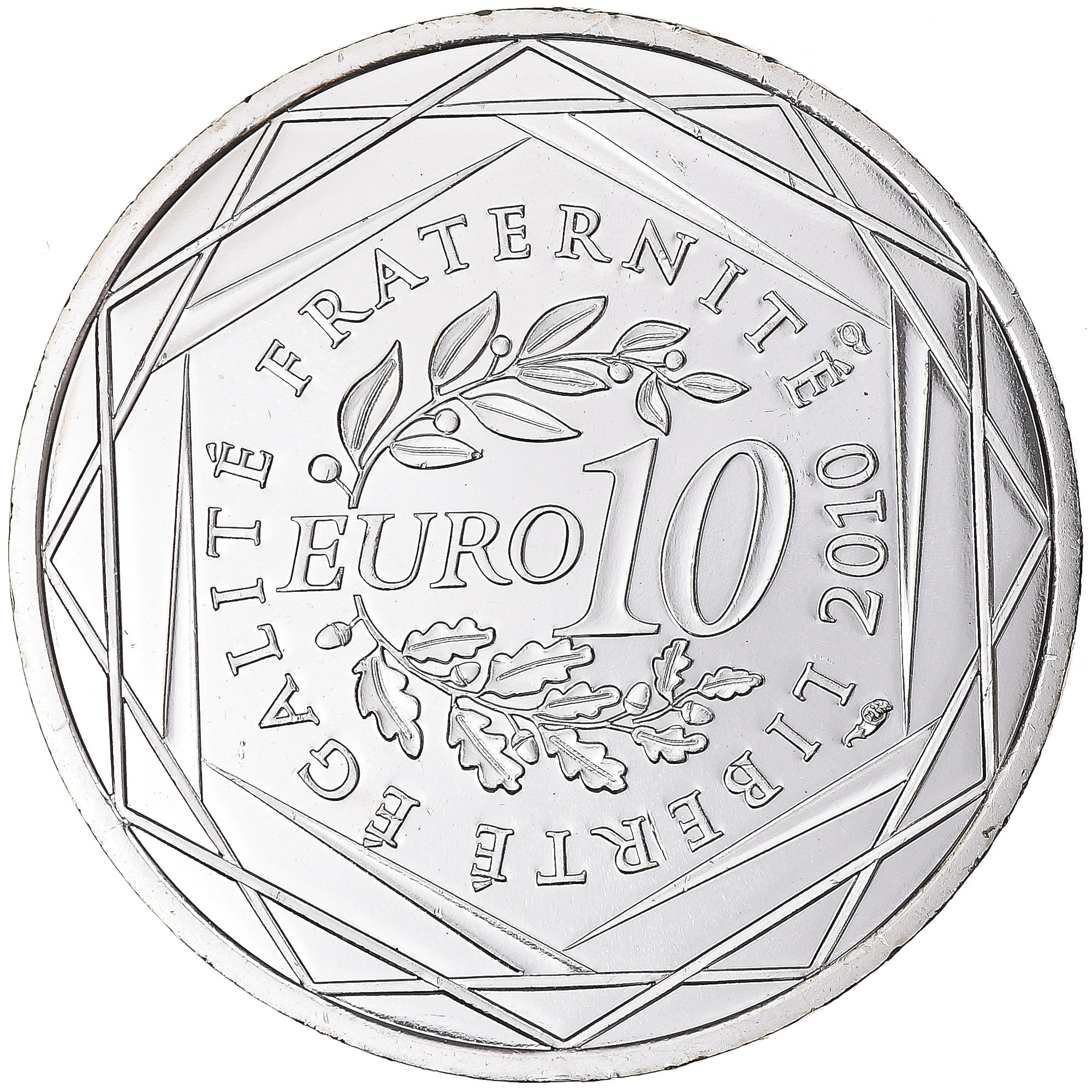 France, 10 Euro, 2010, Lorraine, MS(64), Silver