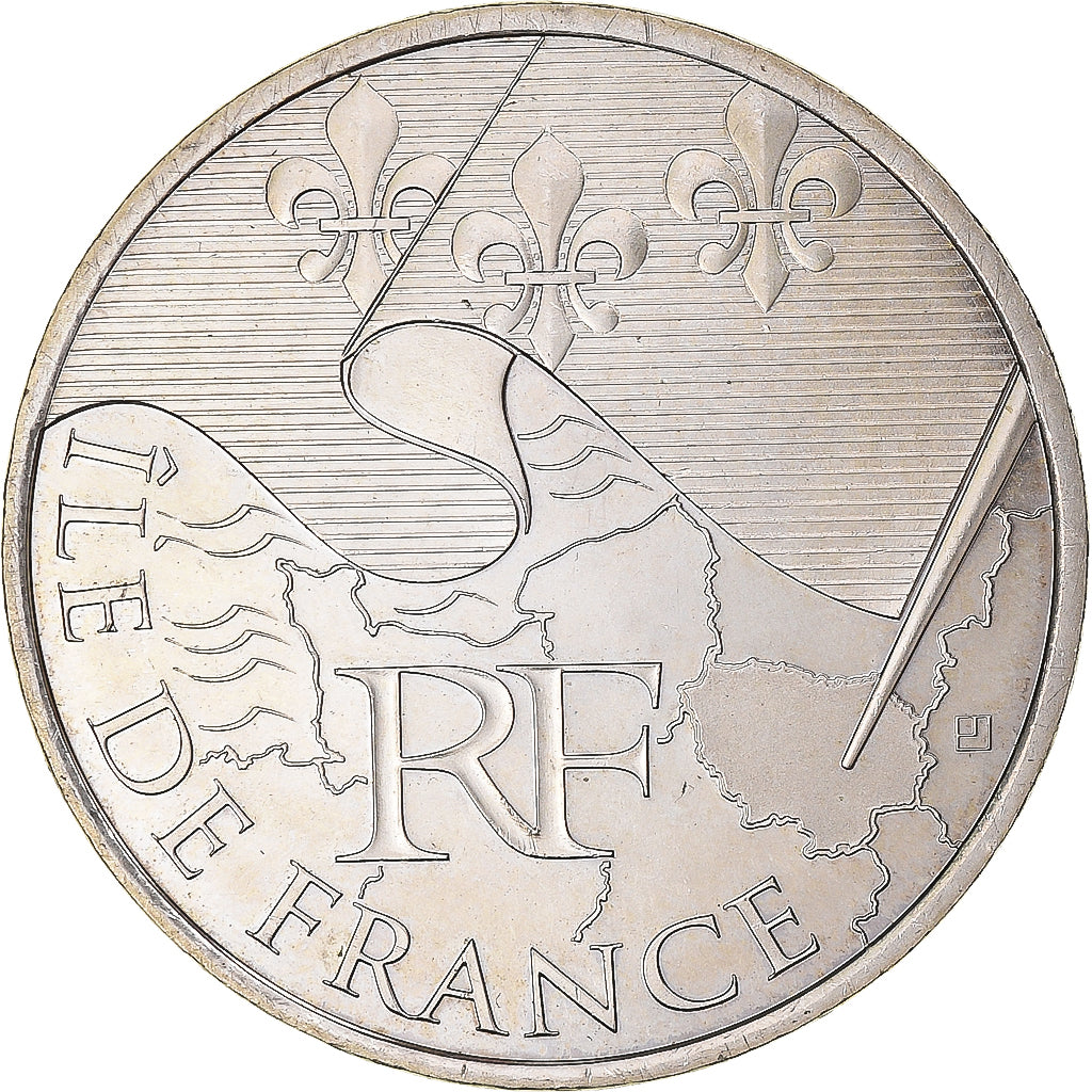 Francia, 10 Euro, 2010, Ile De France, EBC+, Plata