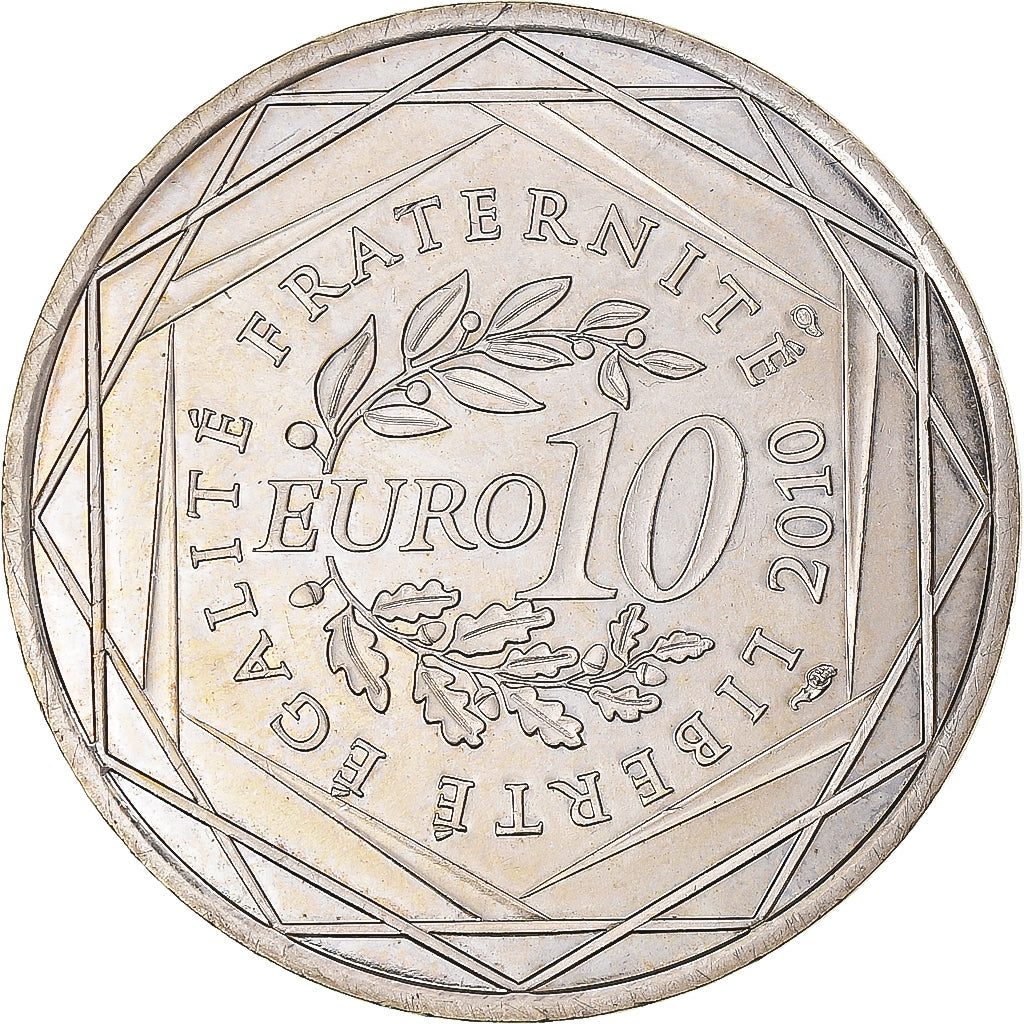 Francia, 10 Euro, 2010, Ile De France, EBC+, Plata