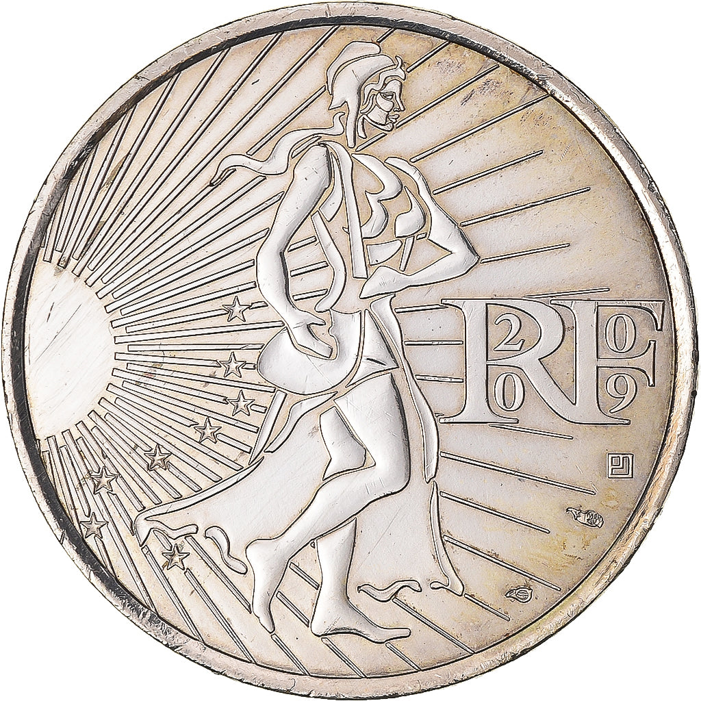 Frankreich, 10 Euro, 2009, Semeuse, UNZ, Silber