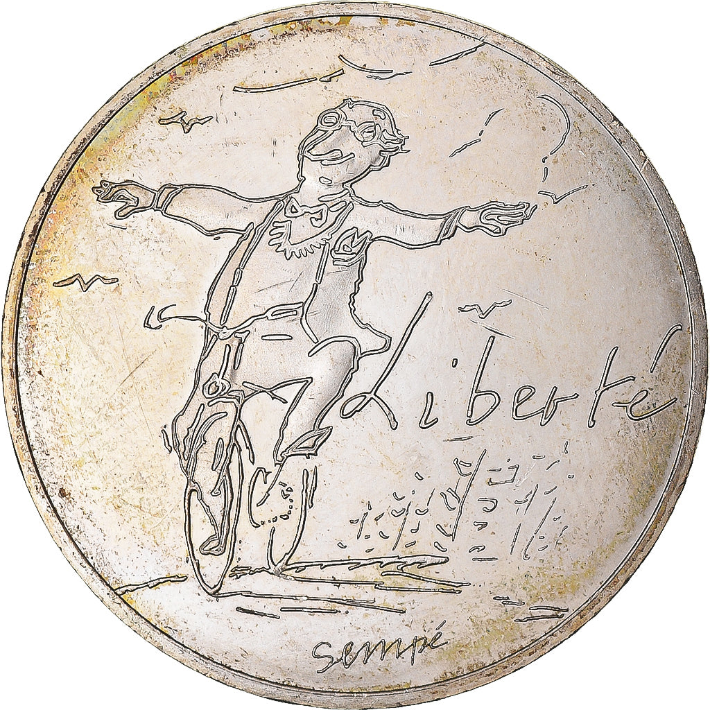 Francia, 10 Euro, 2014, Sempé Liberté Printemps, MBC+, Plata