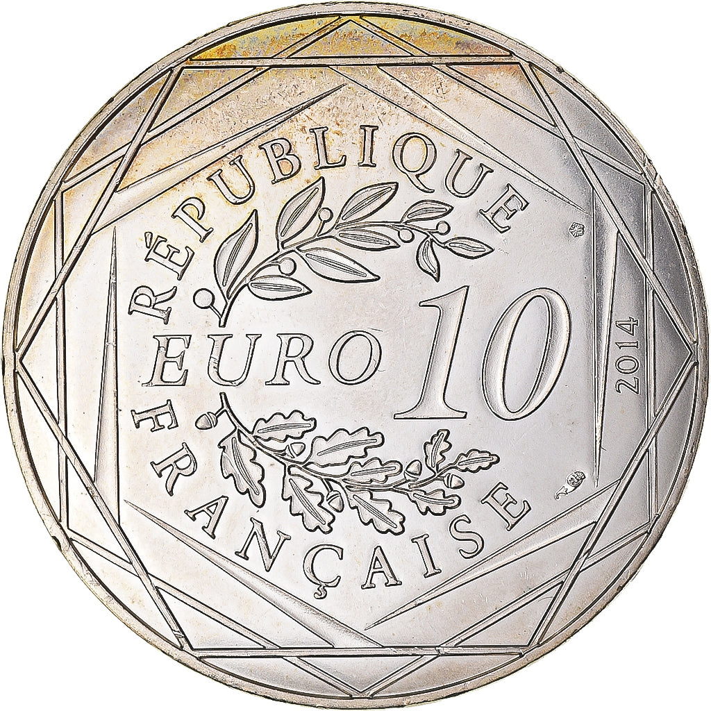 Francia, 10 Euro, 2014, Sempé Liberté Printemps, MBC+, Plata