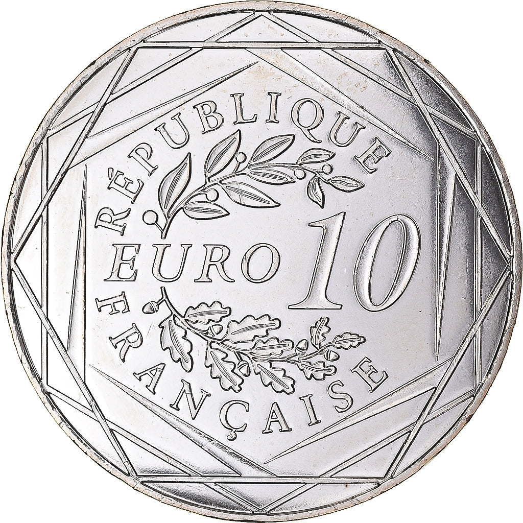France, 10 Euro, 2020, Jacques Chirac, MS(63), Silver