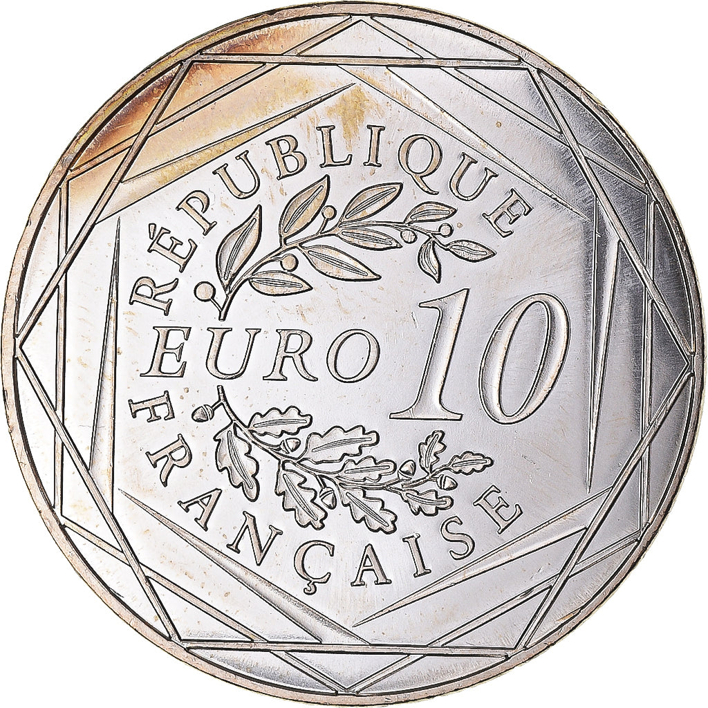 France, 10 Euro, 2017, Centenaire du décès d'Auguste Rodin, MS(63), Silver