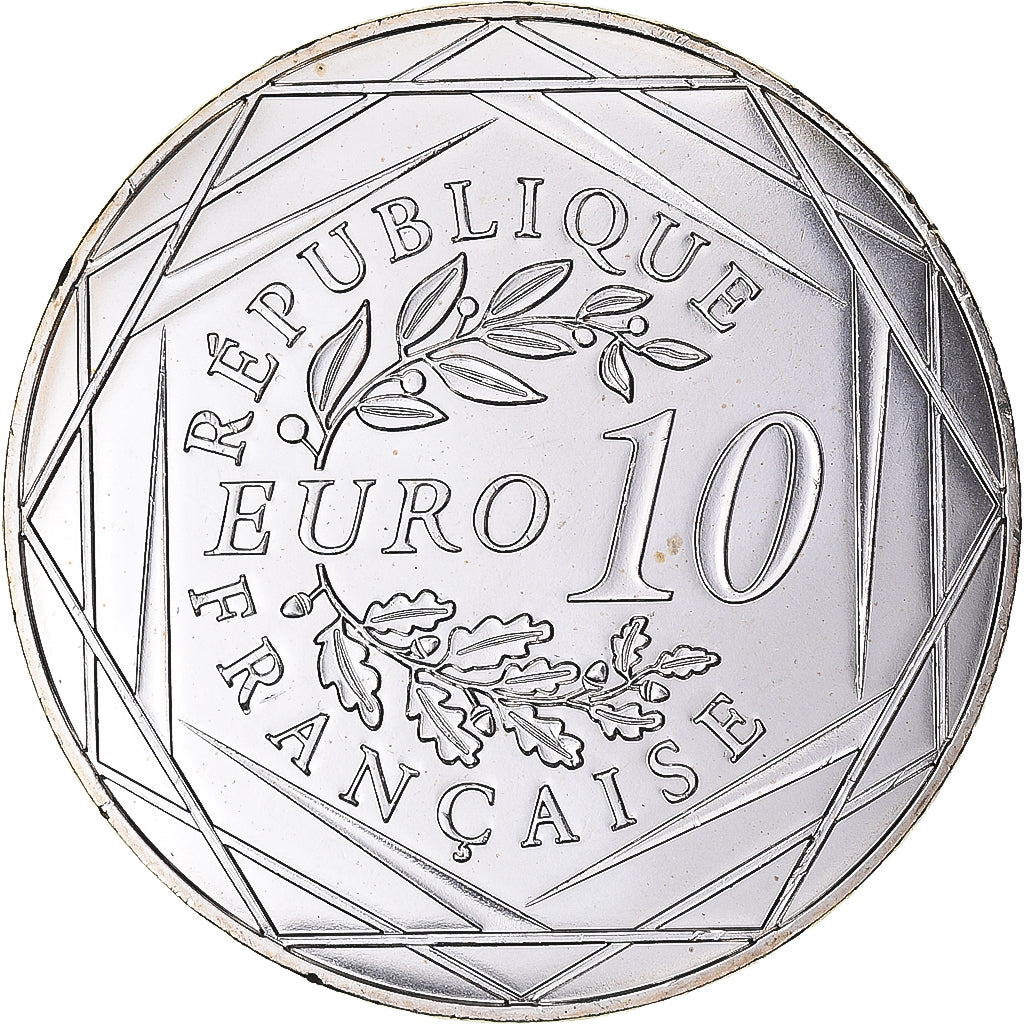 Francja, 10 Euro, 2019, Monnaie de Paris, Chute du mur de Berlin, MS(64), Srebro