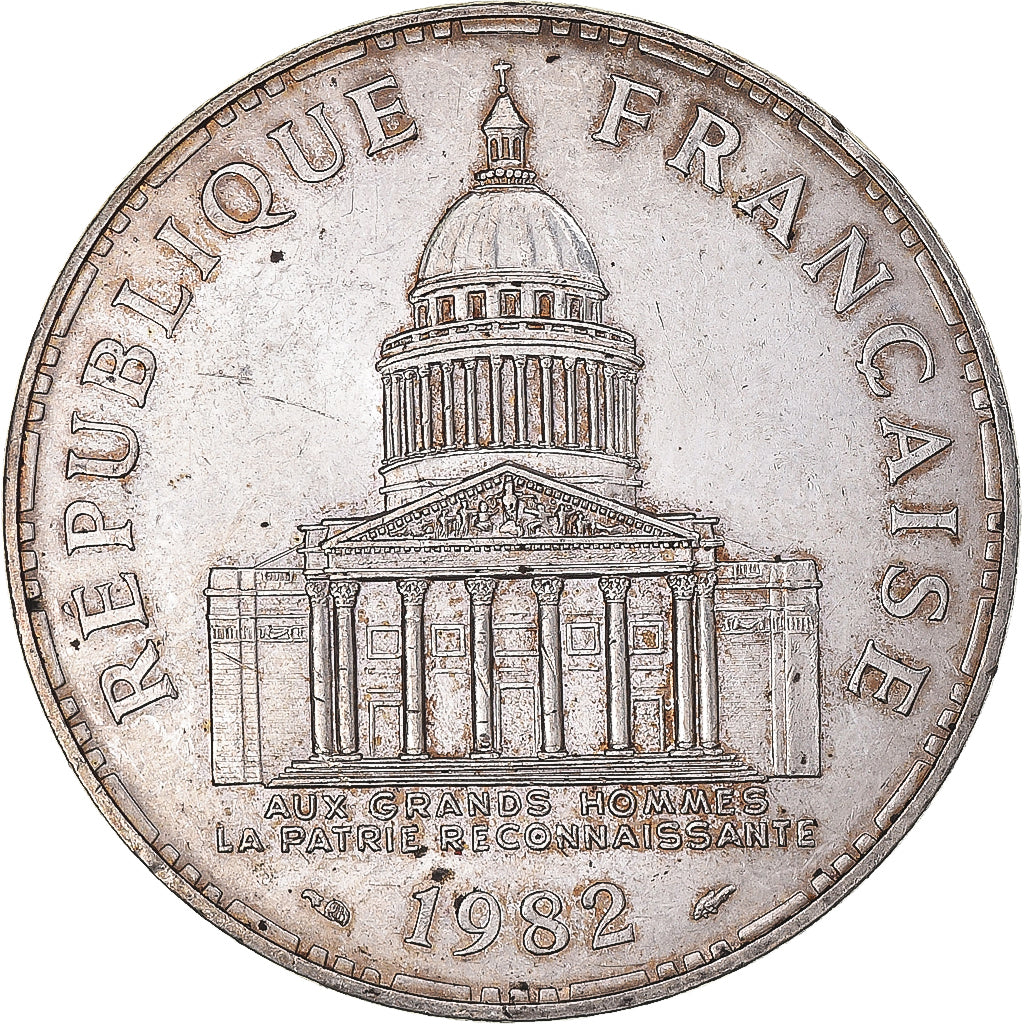 Coin, France, Panthéon, 100 Francs, 1982, Paris, AU(55-58), Silver, KM:951.1
