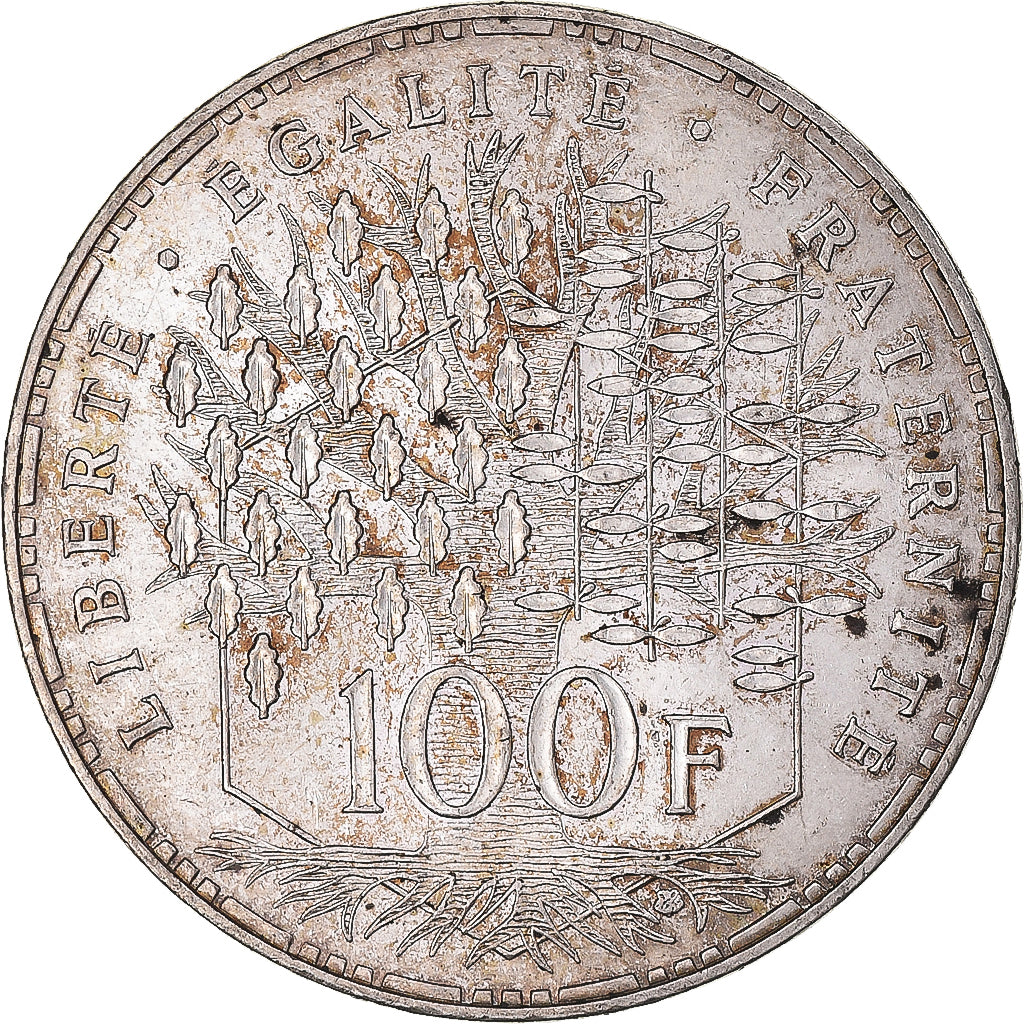 Coin, France, Panthéon, 100 Francs, 1982, Paris, AU(55-58), Silver, KM:951.1