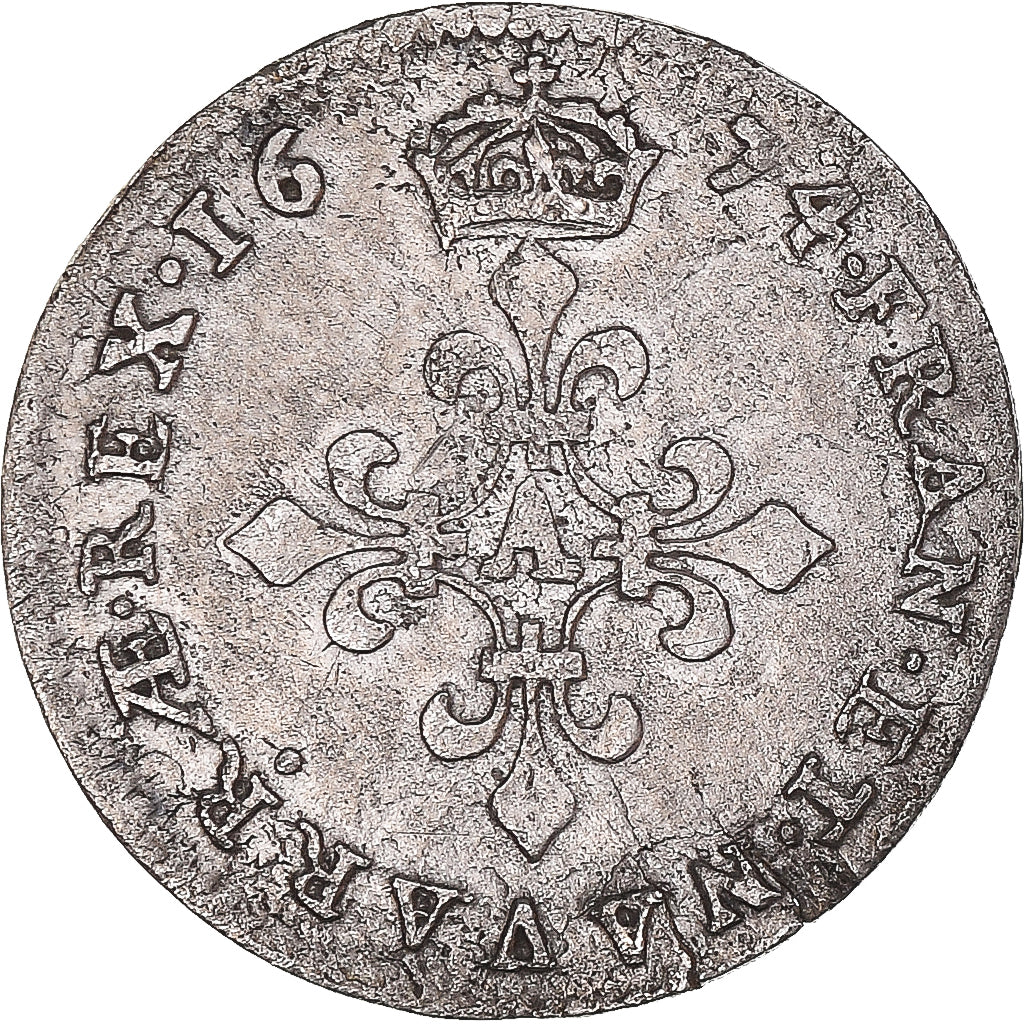 Moneda, Francia, Louis XIV, 4 Sols dits « des Traitants », 4 Sols, 1674
