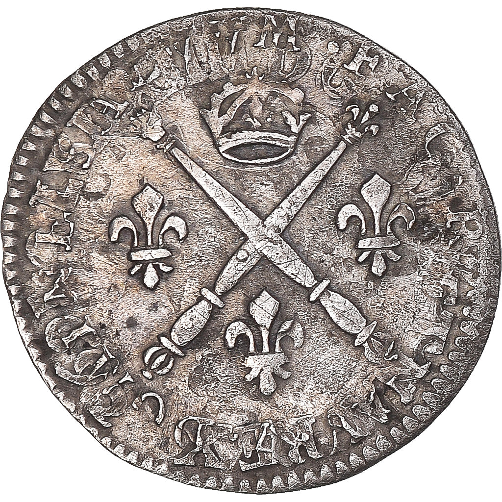 Moneta, Francja, Louis XIV, 5 Sols aux insignes, 5 Sols, 1/16 ECU, 1702, Paris