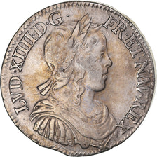 Coin, France, Louis XIV, 1/2 Écu à la mèche longue, 1652, Bourges