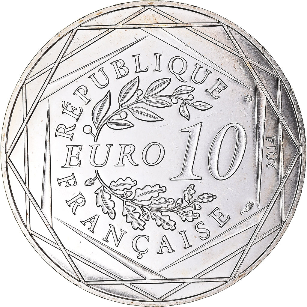 Francia, 10 Euro, 2014, Monnaie de Paris, Sempé Liberté Printemps, SC+, Plata