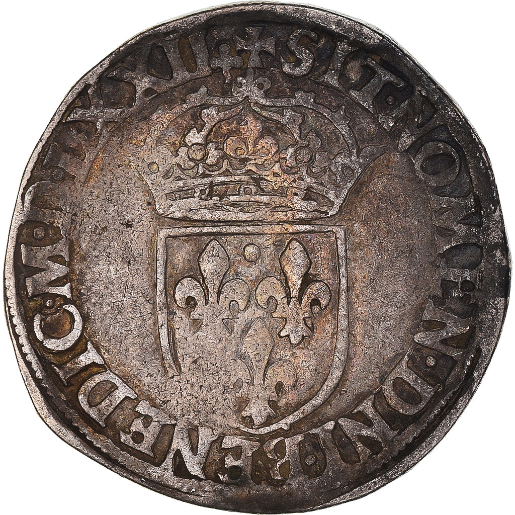 Moneta, Francia, Charles IX, Teston, 1572, Lyon, B+, Argento