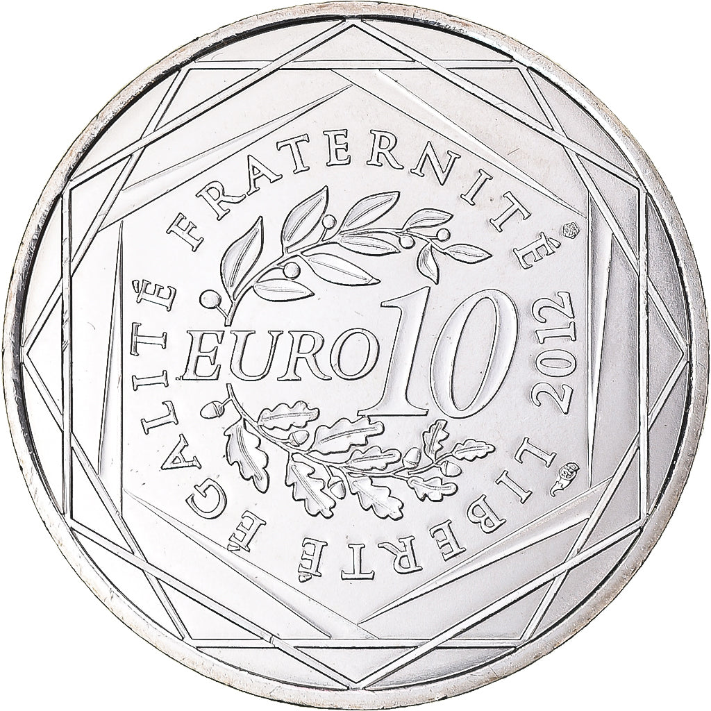 Francia, 10 Euro, 2012, Mayotte, SC, Plata