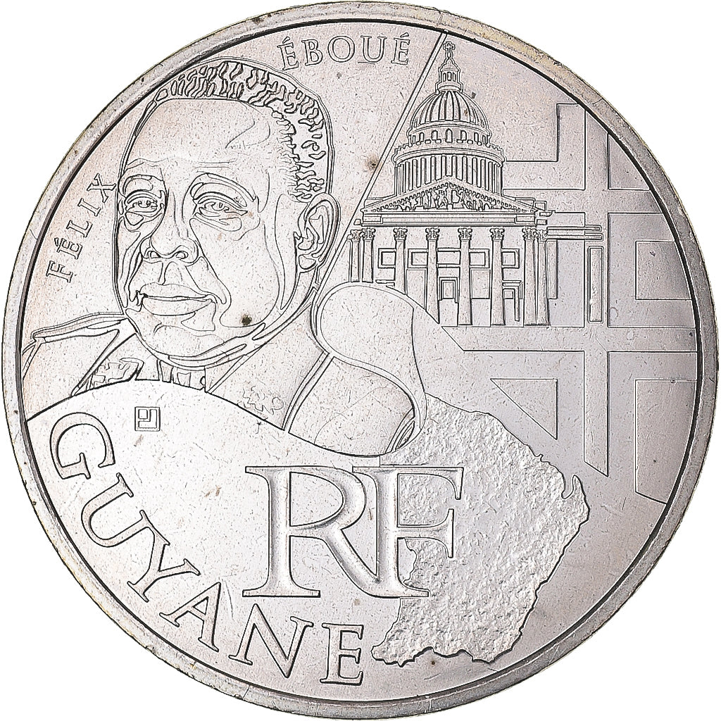Francia, 10 Euro, 2012, Guyane, SPL, Argento