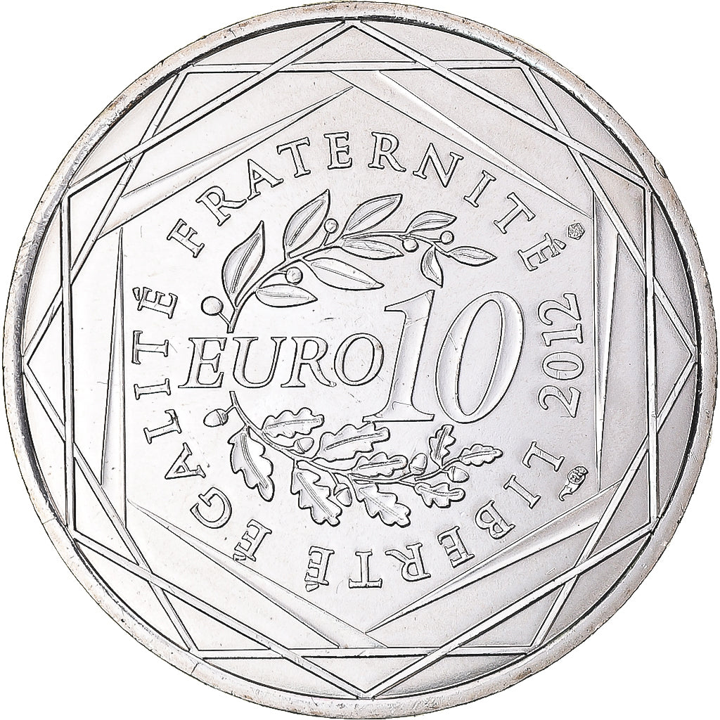 Francia, 10 Euro, 2012, Basse-Normandie, SC, Plata
