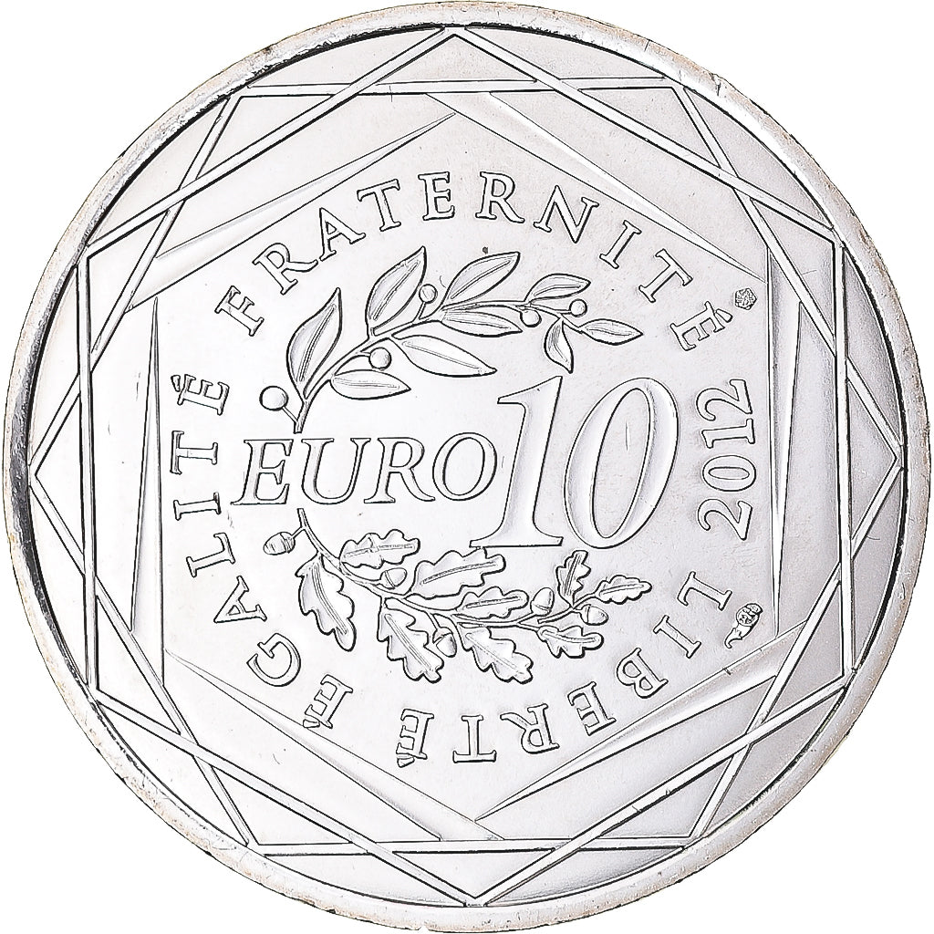 Francia, 10 Euro, 2012, Champagne-Ardenne, SC, Plata