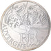 Francja, 10 Euro, 2012, Auvergne, MS(63), Srebro