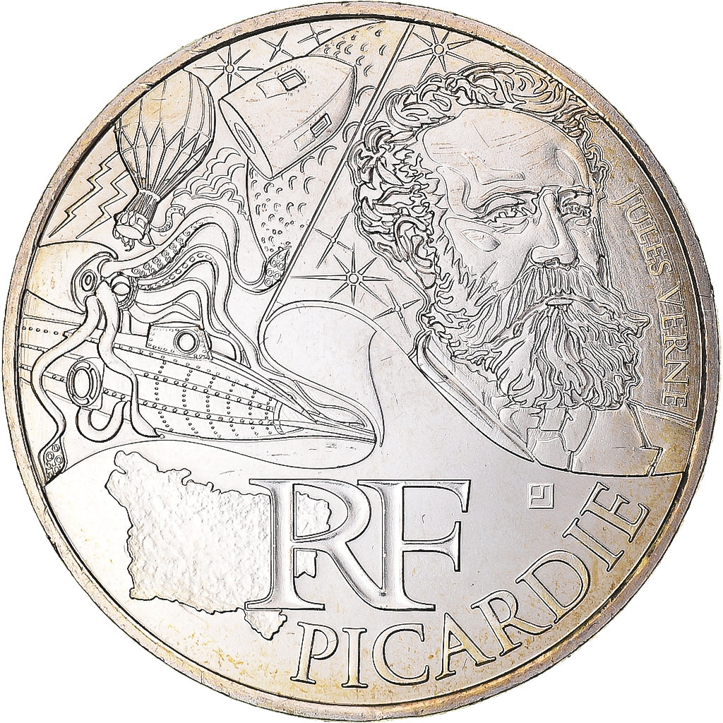 Francia, 10 Euro, 2012, Picardie, SC, Plata