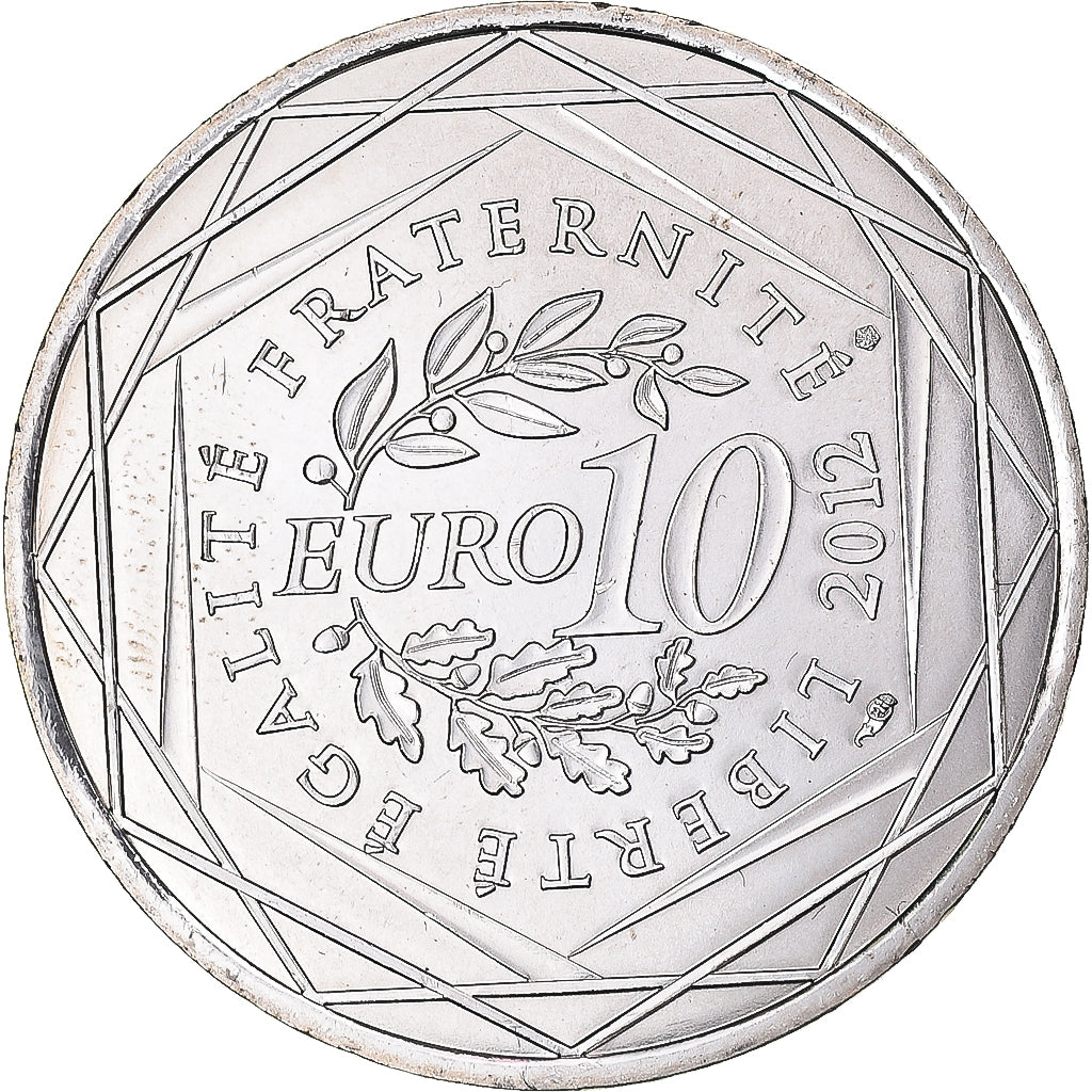 Francia, 10 Euro, 2012, Picardie, SC, Plata