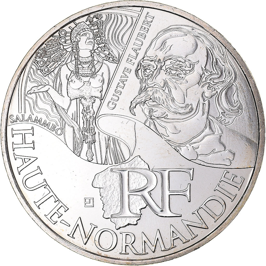 Francia, 10 Euro, 2012, Haute-Normandie, SC, Plata