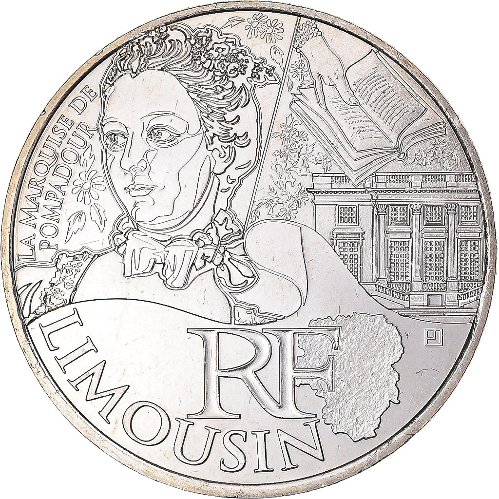 Francia, 10 Euro, 2012, Limousin, SC, Plata