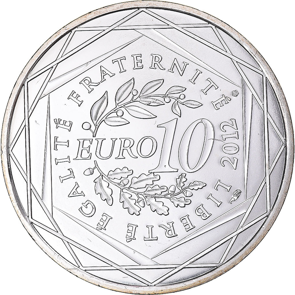 France, 10 Euro, 2012, Corse, MS(63), Silver