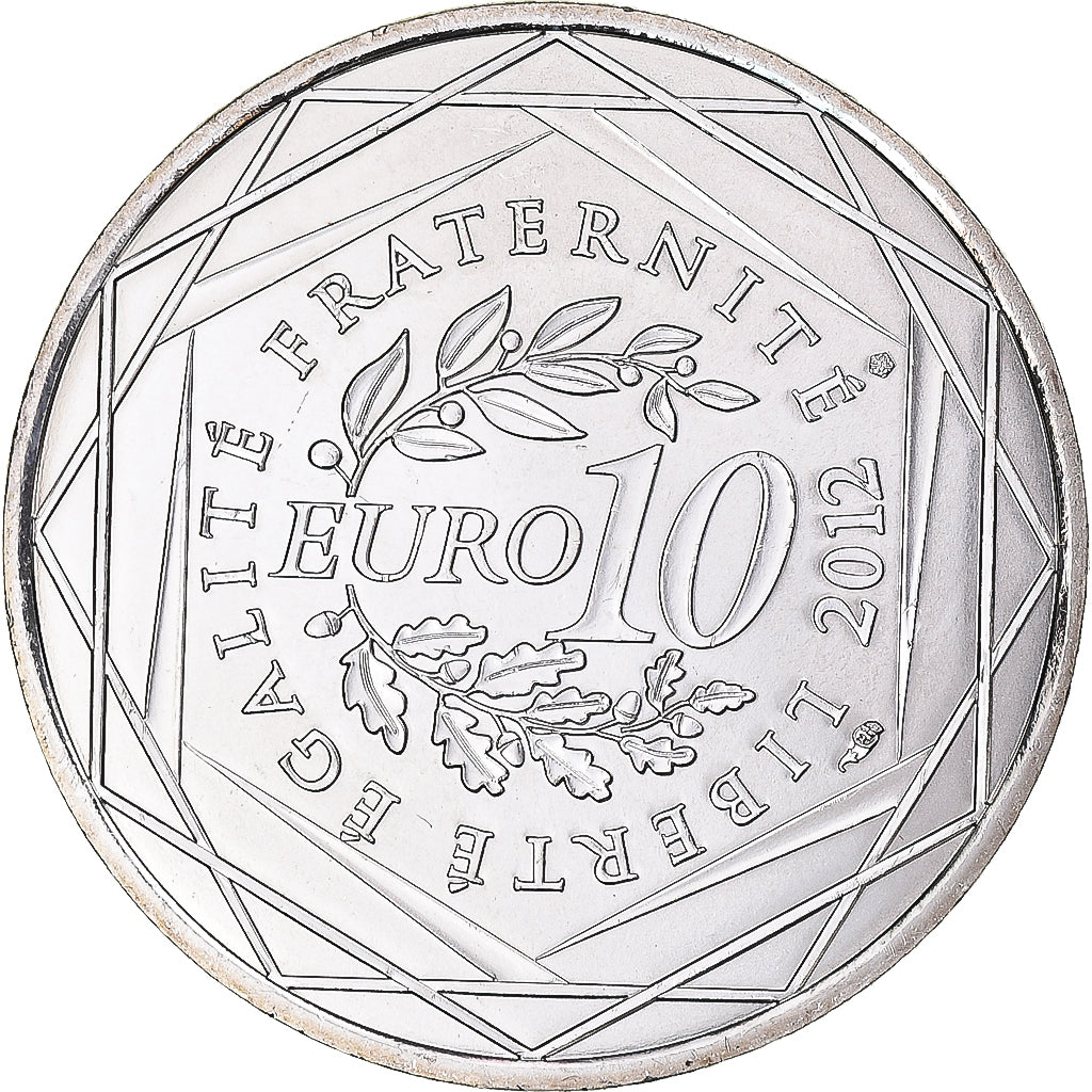 Francia, 10 Euro, 2012, Franche-Comté, SC, Plata