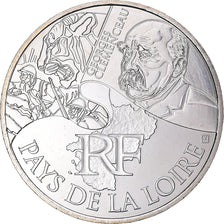 France, 10 Euro, 2012, Pays De La Loire, MS(63), Silver