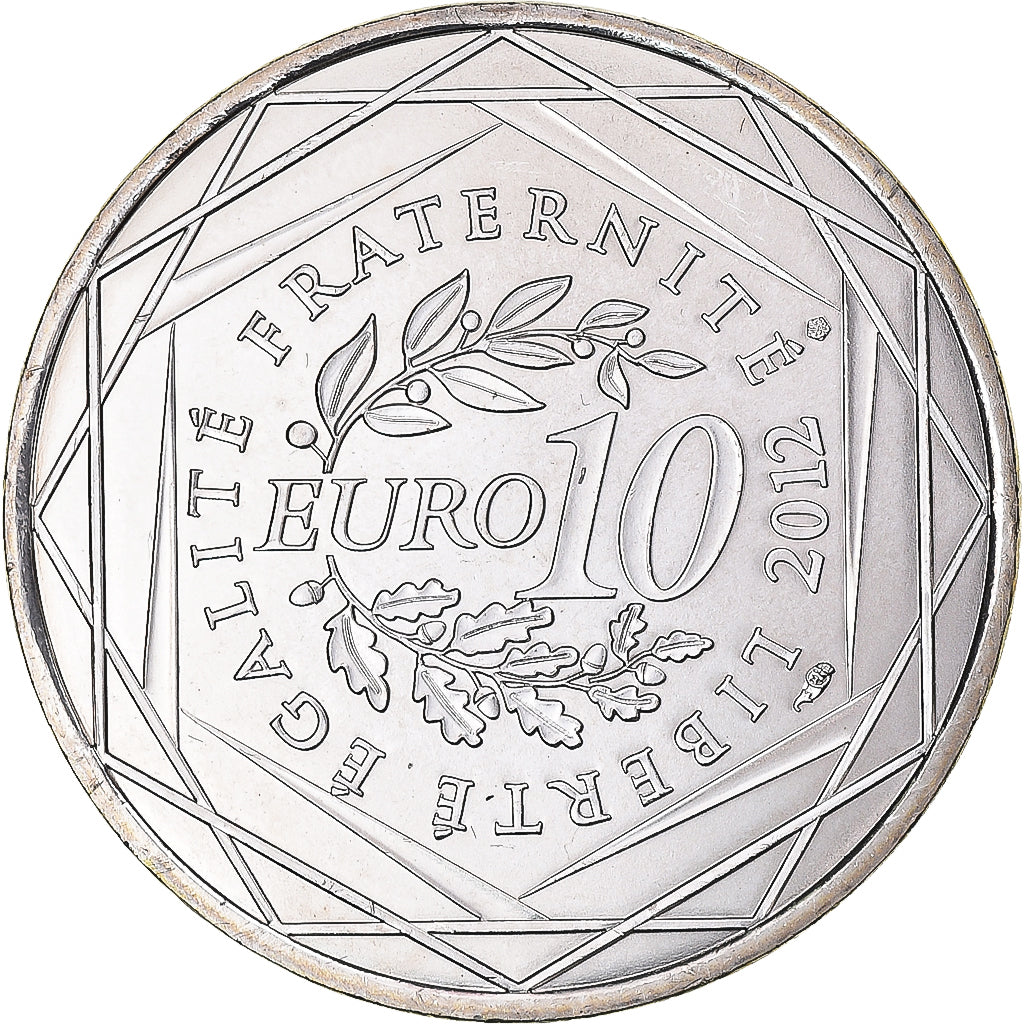 France, 10 Euro, 2012, Pays De La Loire, MS(63), Silver