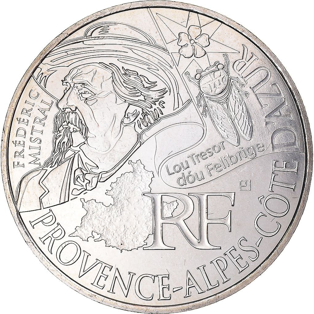 Francia, 10 Euro, 2012, Provence Alpes Côte d'Azur, SC, Plata