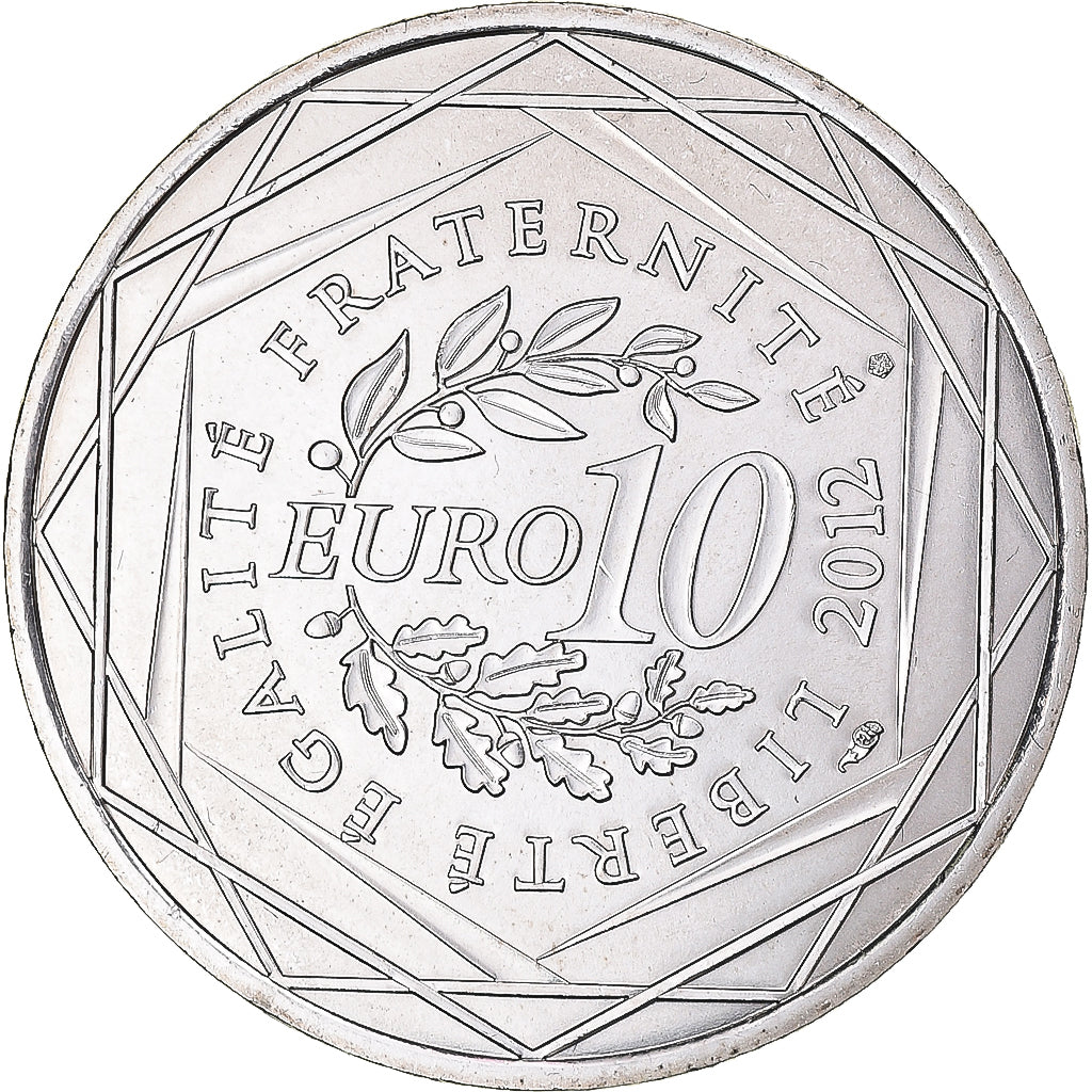 Francia, 10 Euro, 2012, Provence Alpes Côte d'Azur, SC, Plata