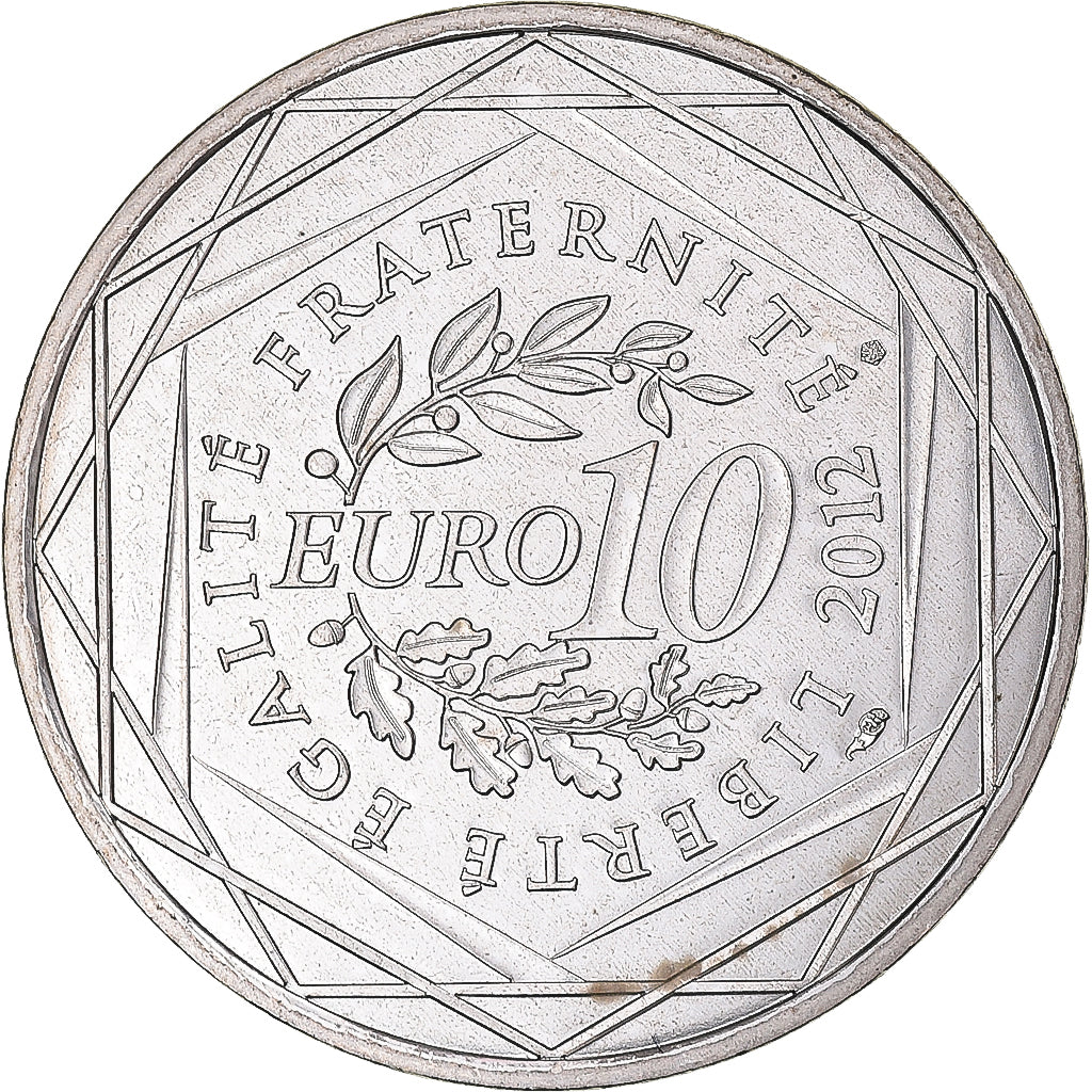 France, 10 Euro, 2012, Ile De France, MS(63), Silver
