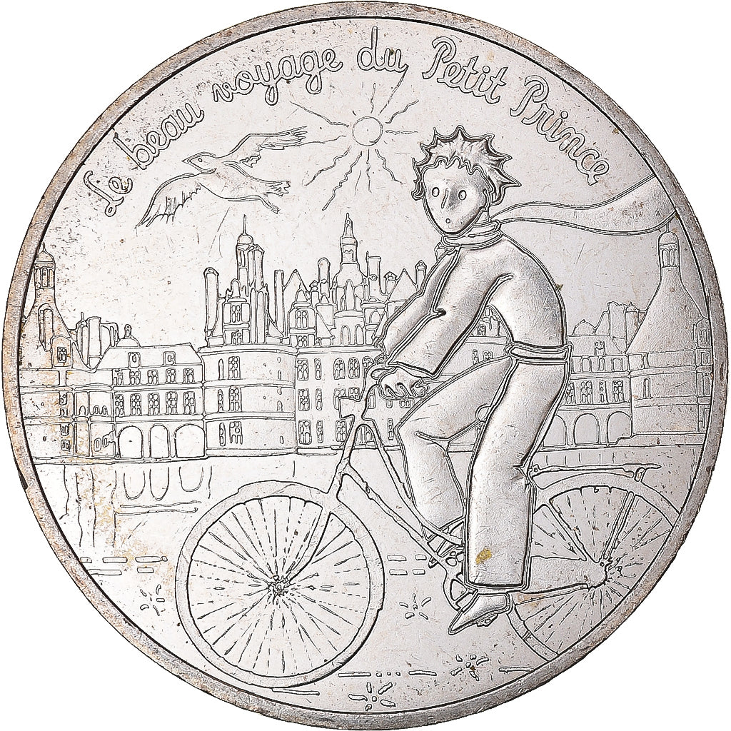 France, 10 Euro, 2016, Le Petit Prince à vélo, MS(63), Silver