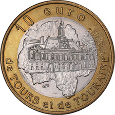Francia, 10 Euro, 1997, Tours et de Touraine - Amboise, SPL, Bi-metallico