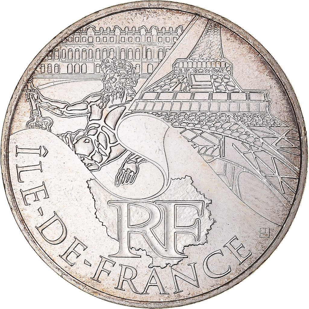 Francia, 10 Euro, 2011, Ile De France, SC, Plata