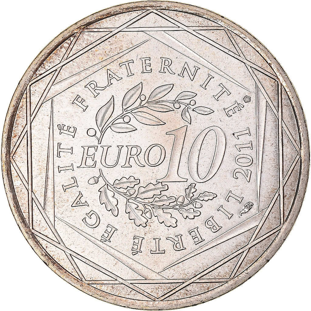 Francia, 10 Euro, 2011, Ile De France, SC, Plata