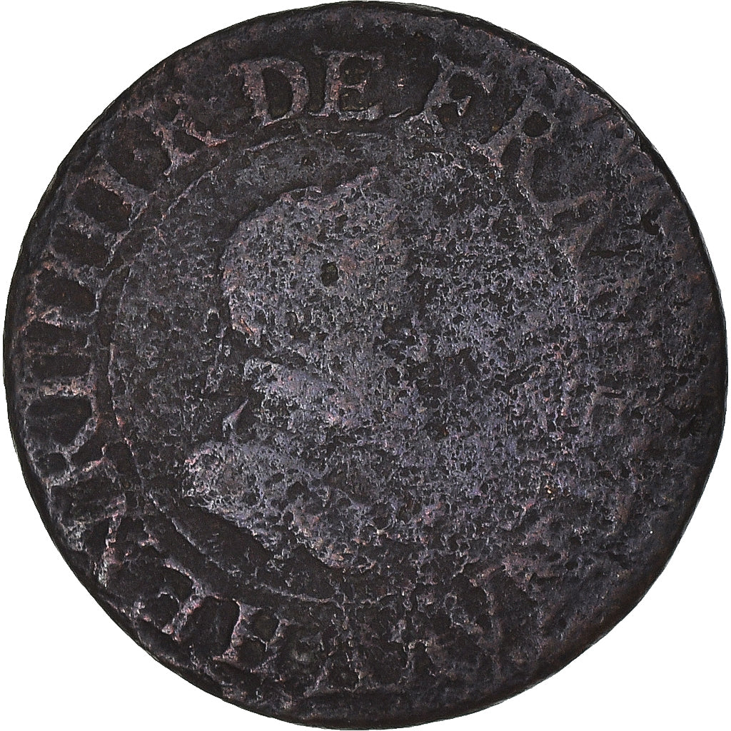 Coin, France, Henri IV, Double Tournois, 1610, Paris, F(12-15), Copper
