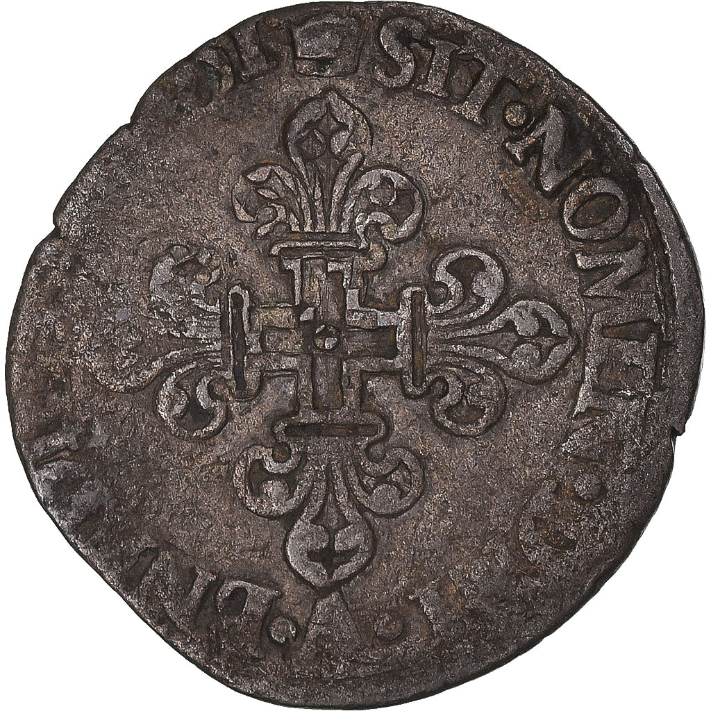 Moeda, França, Henri II, Sol Parisis, 1551, Paris, VF(30-35), Lingote