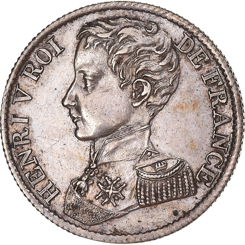 Coin, France, Henri V, 1 Franc, 1831, AU(50-53), Silver