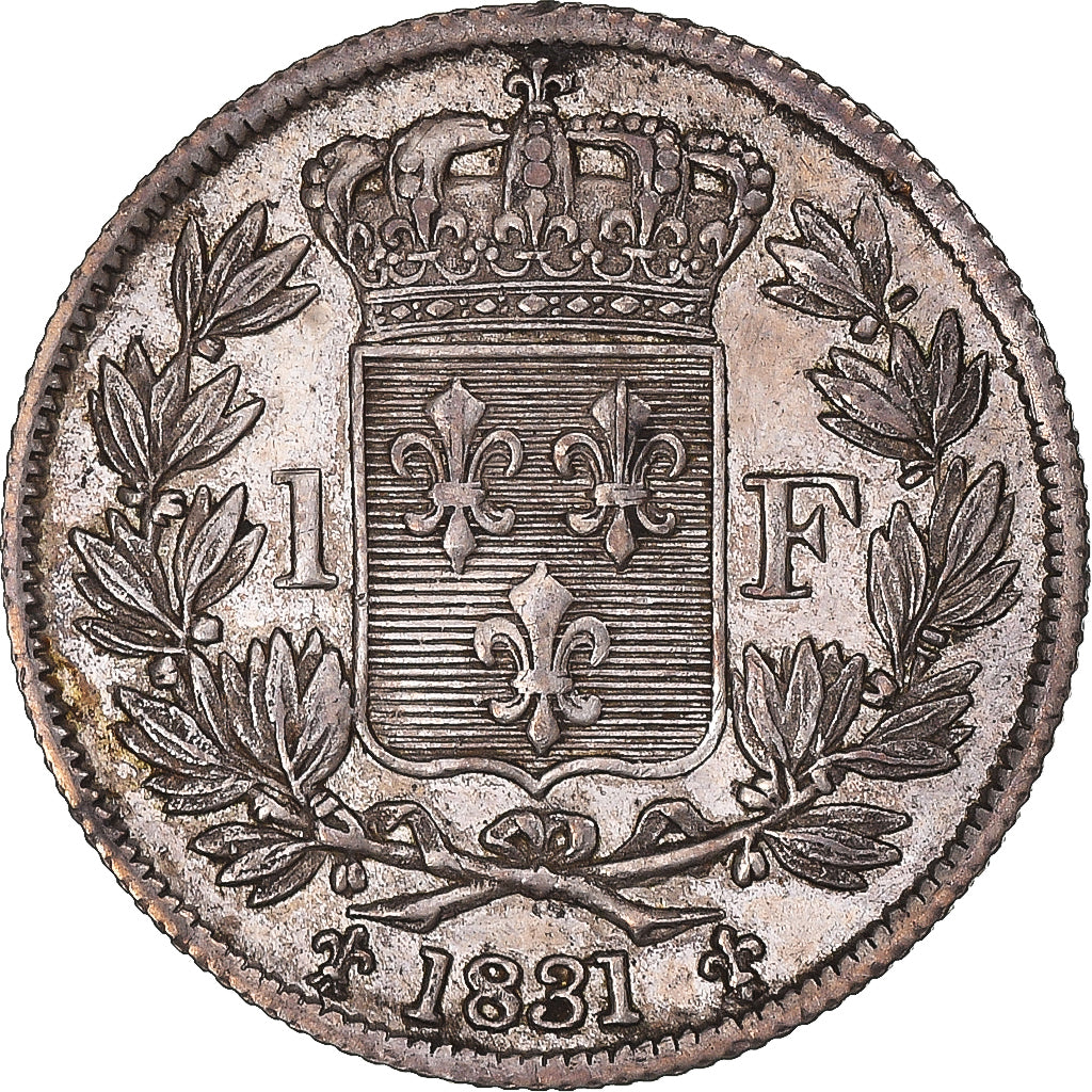 Coin, France, Henri V, 1 Franc, 1831, AU(50-53), Silver