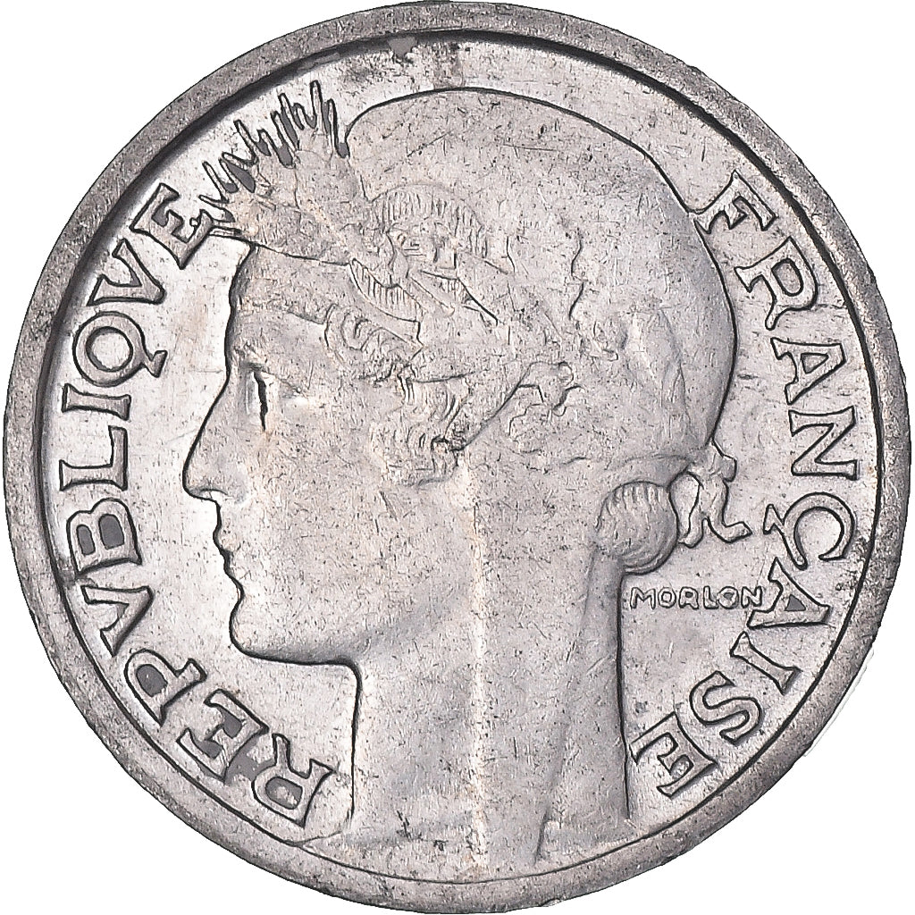 Moneta, Francia, Morlon, 50 Centimes, 1946, Beaumont - Le Roger, MB+, Alluminio