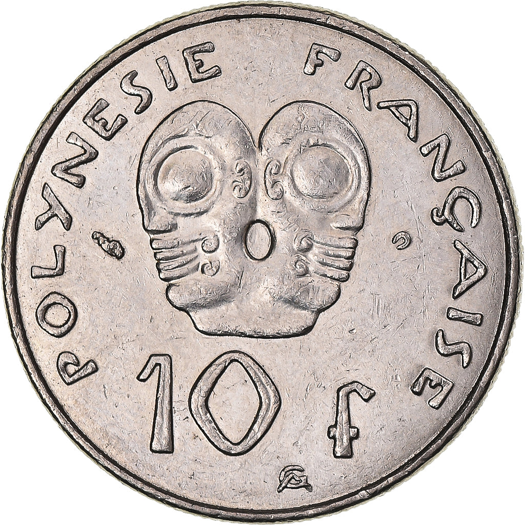 Coin, French Polynesia, 10 Francs, 2001, Paris, AU(55-58), Nickel