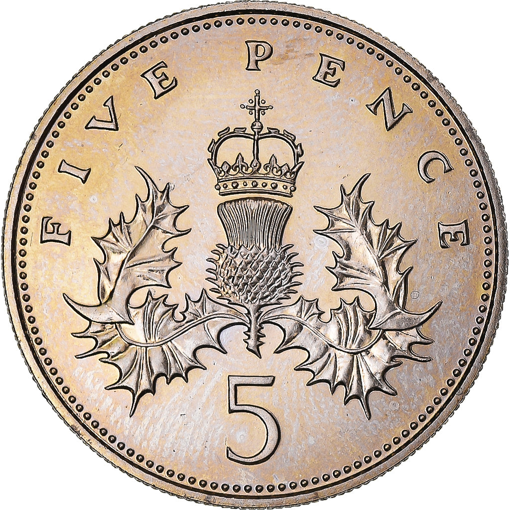 Moneta, Gran Bretagna, 5 Pence, 1985, SPL+, Rame-nichel