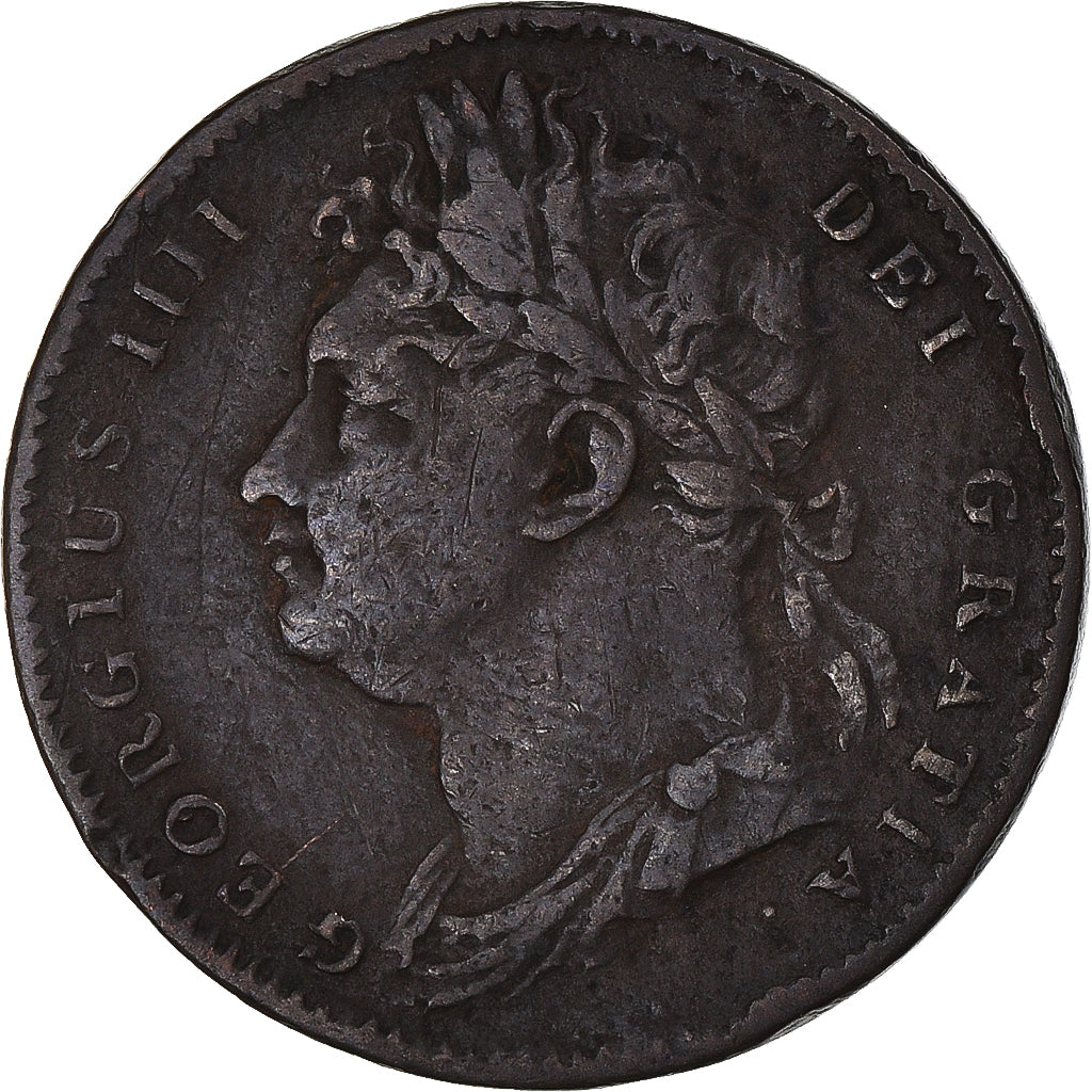 Großbritannien, George IV, Farthing, 1822, S+, Kupfer